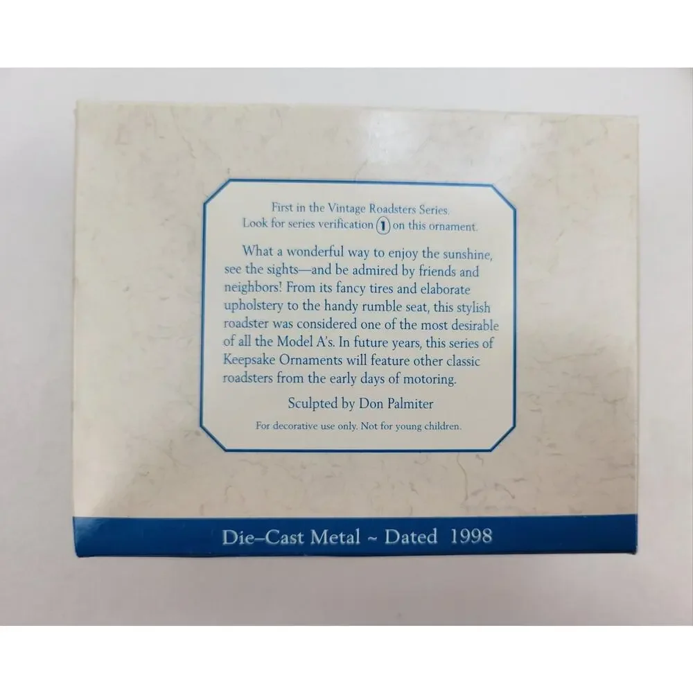 1931 Ford Model A Roadster 'Vintage Roadsters' Series # 1 Hallmark 1998 Ornament